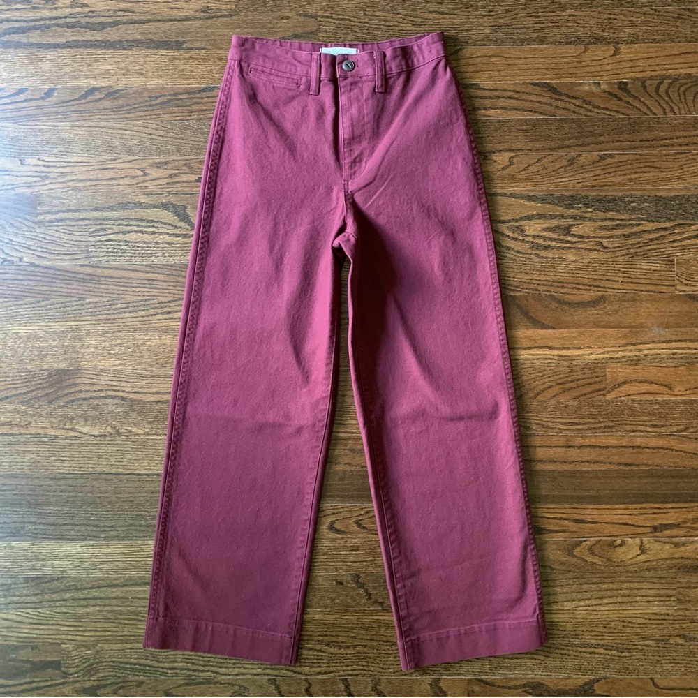 🍂 NWOT Madewell Slim Emmett Full Length Pants in Cranberry
